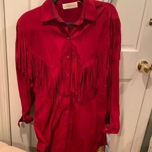 Red genuine Suede Southwest jacket